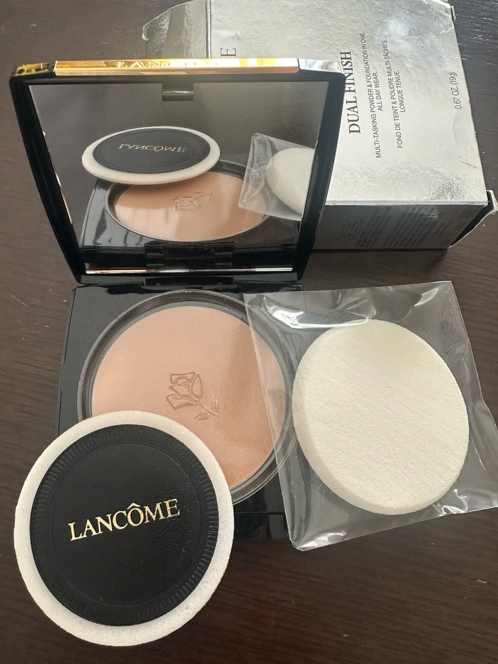 Lancome Compact Pressed Powder in Light Beige with Black Case
